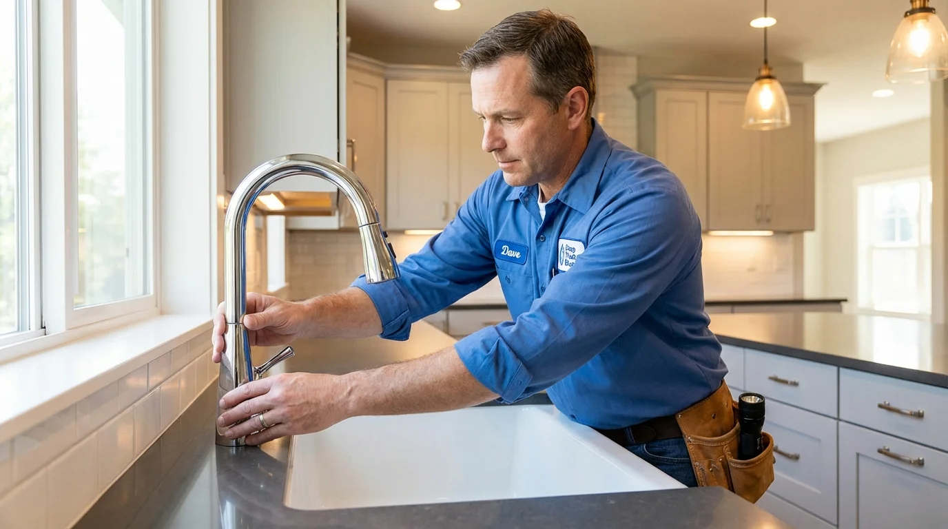 Kitchen faucet installation by Johns Plumbing LLC in Sauk Centre